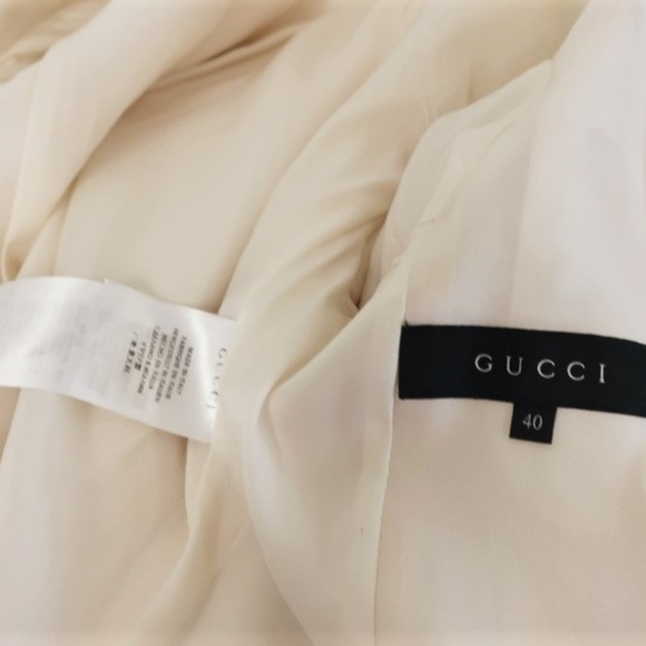 Gucci Double Breasted Blazer Jacket Buttercream - Picture 8 of 8